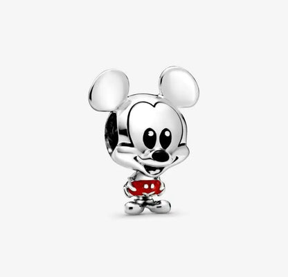 Pulsera Plata de Ley + Abalorios Colección Mickey & Minnie Mouse Plata de Ley 925 + Caja de regalo + Un regalo sorpresa🎁