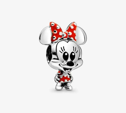Pulsera Plata de Ley + Abalorios Colección Mickey & Minnie Mouse Plata de Ley 925 + Caja de regalo + Un regalo sorpresa🎁